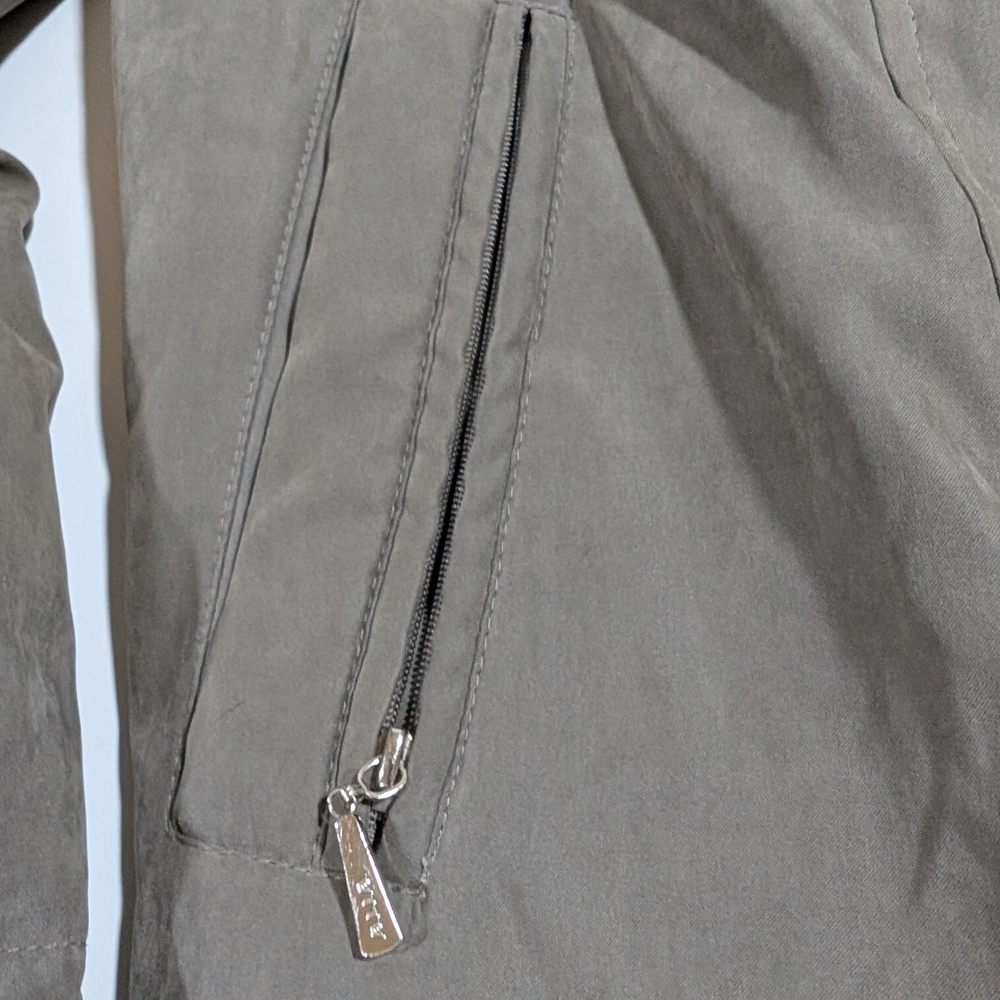 Alia Quilted Women's Jacket Small Gray Fleece Lined Utility Coat Earth Tones - Picture 6 of 11